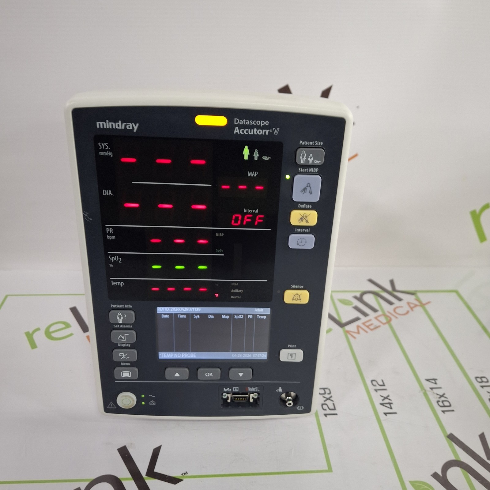 Mindray Datascope Accutorr V Vital Signs Monitor
