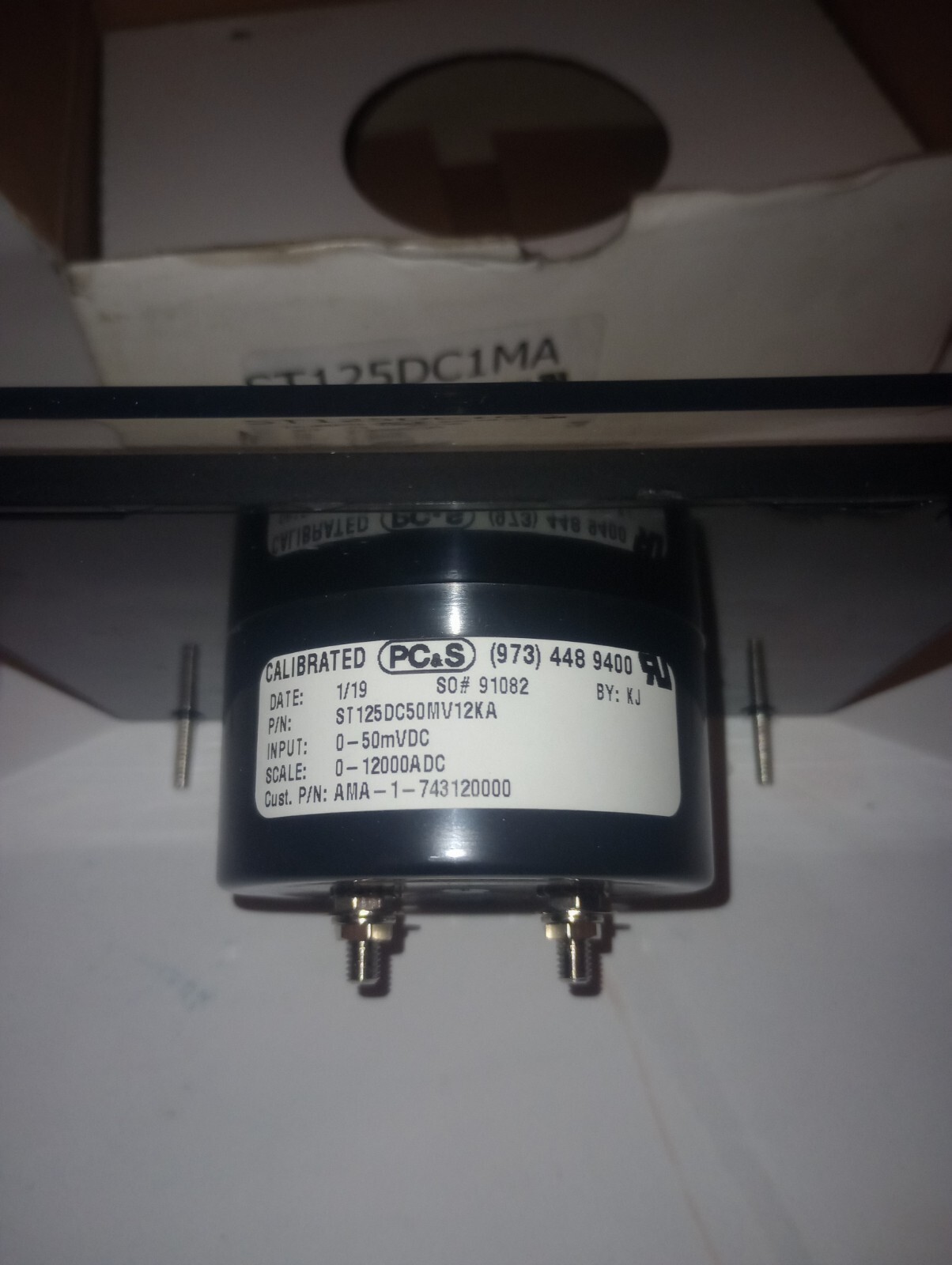 NEW PC&S PANEL COMPONENTS & SYSTEM ST125DC50MV12KA ANALOG PANEL METER 0-12000ADC