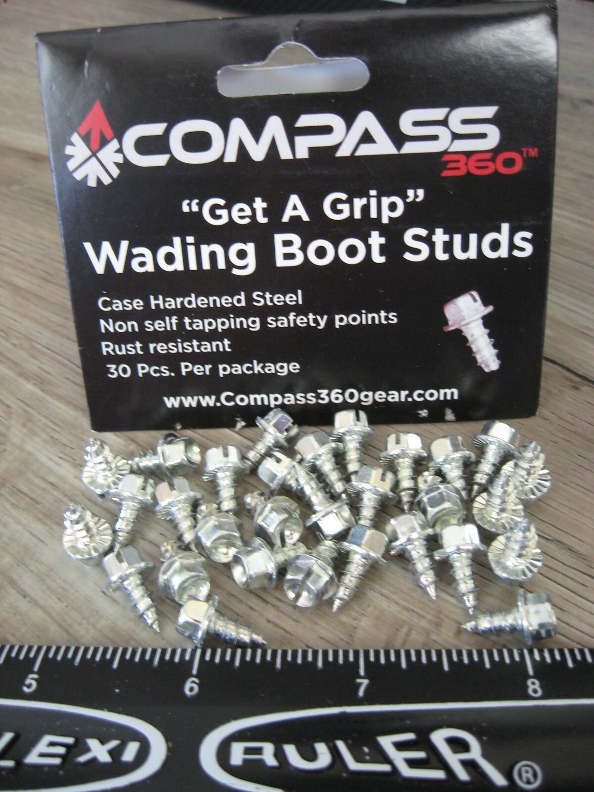 30 Compass 360 Wading Boot Studs Traction Spike Cleats NON Self Tapping Points