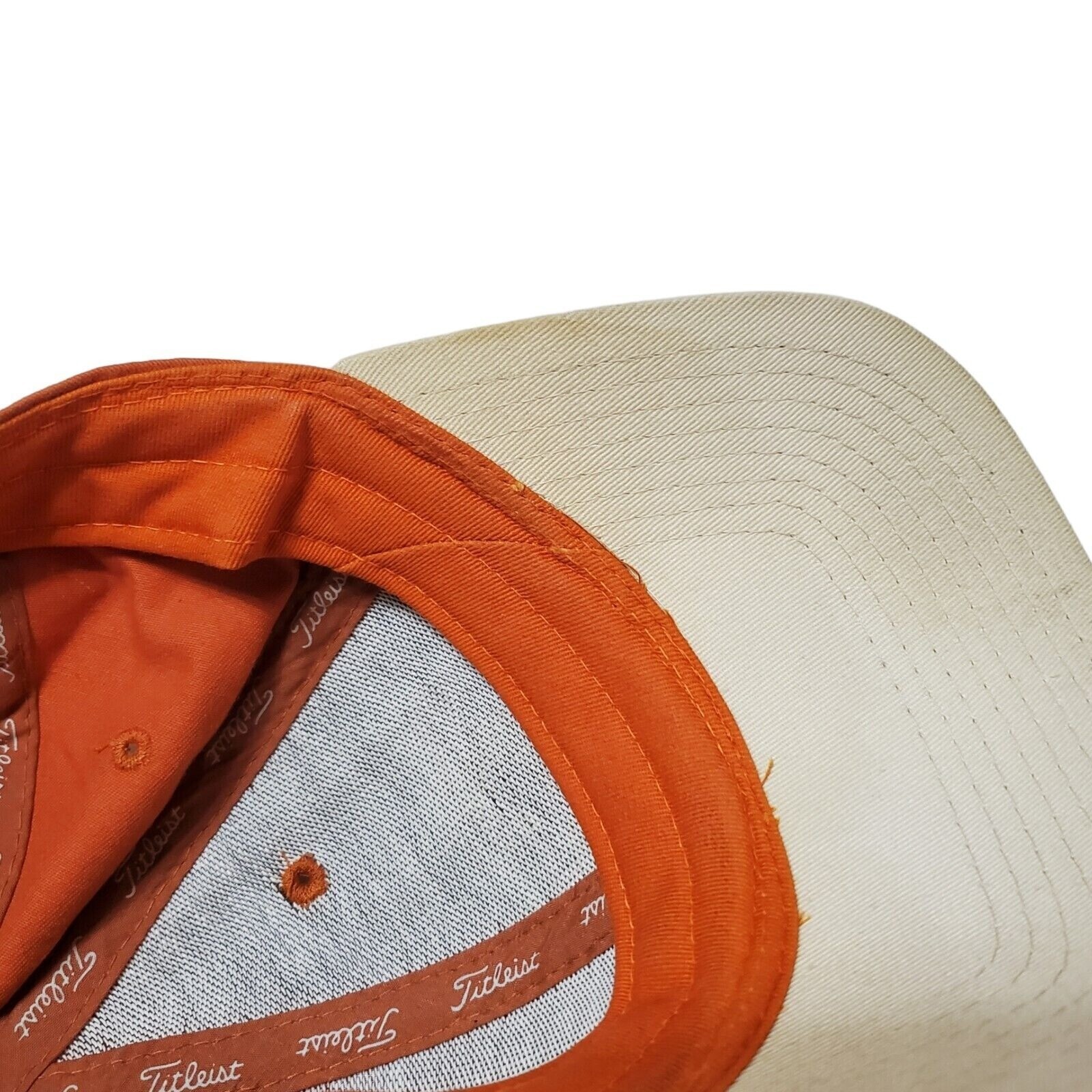 Titleist New Era Footjoy Golf Hat Cap Adjustable Orange Script Embroidered