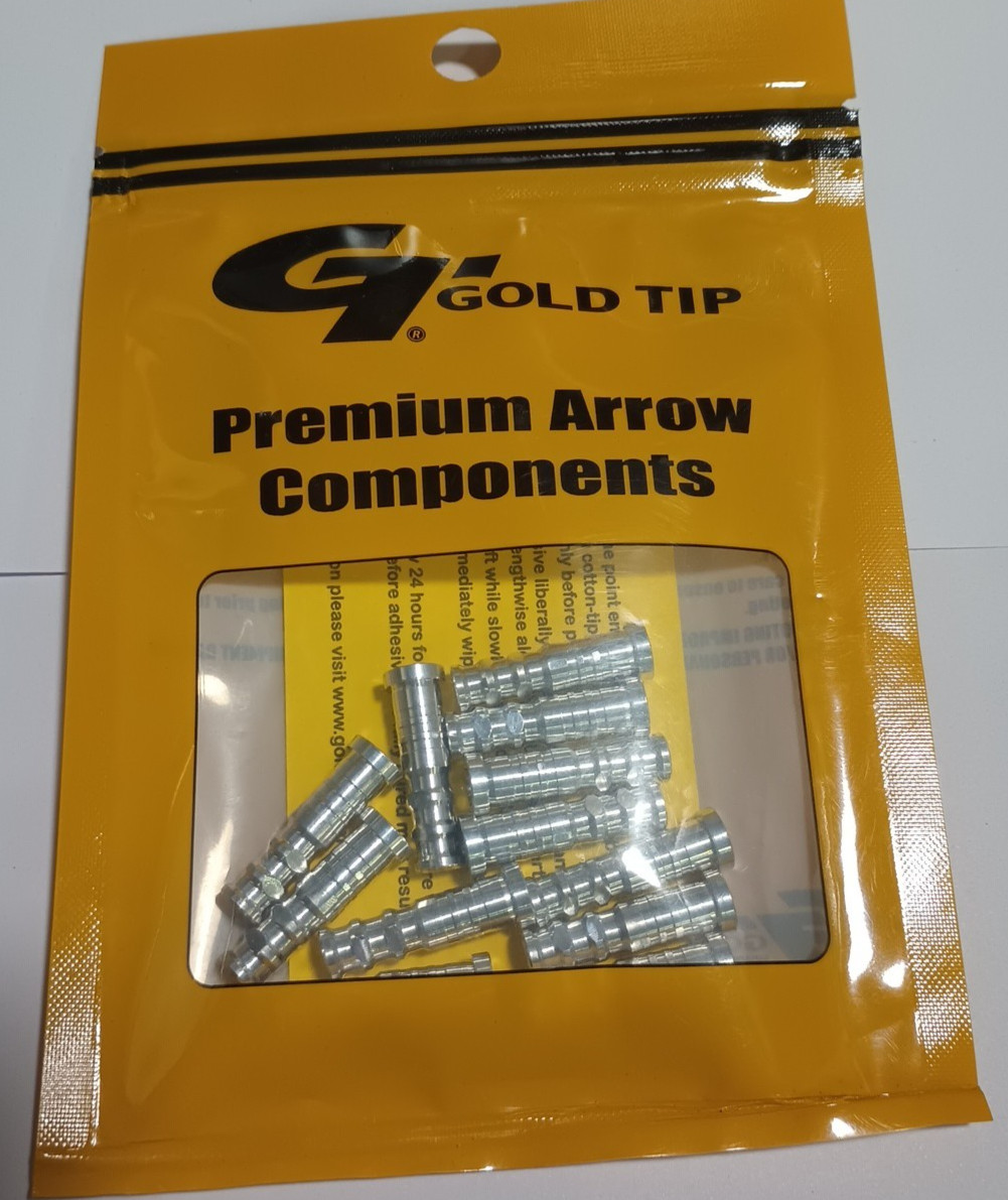 Gold Tip 12pk .246 Inserts Archery Arrow Replacements aluminum 12.1gr grain