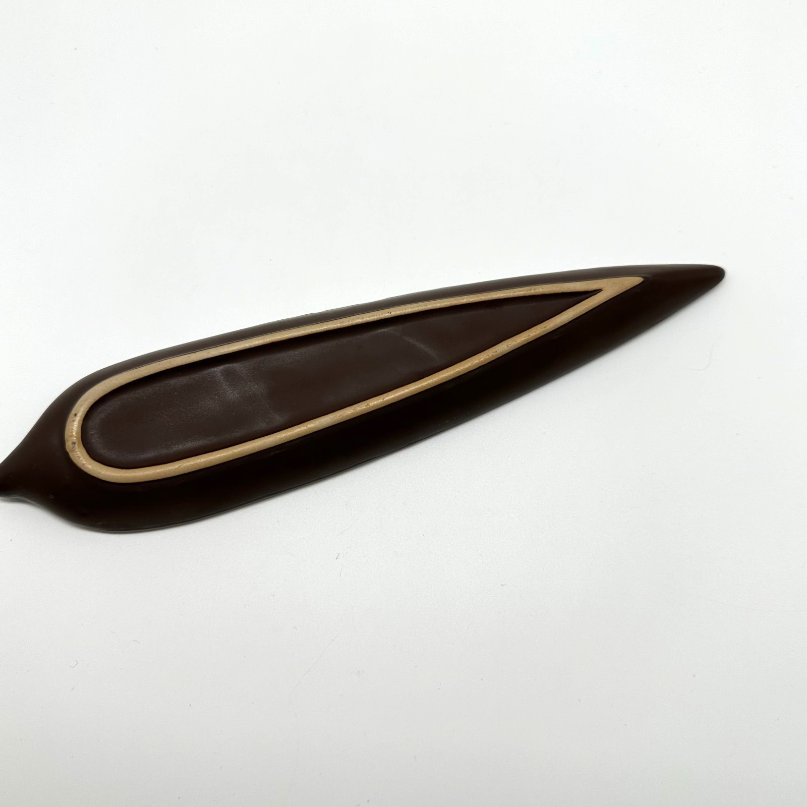 Green Leaf Ceramic Incense Holder or Olive Appetizer Plate