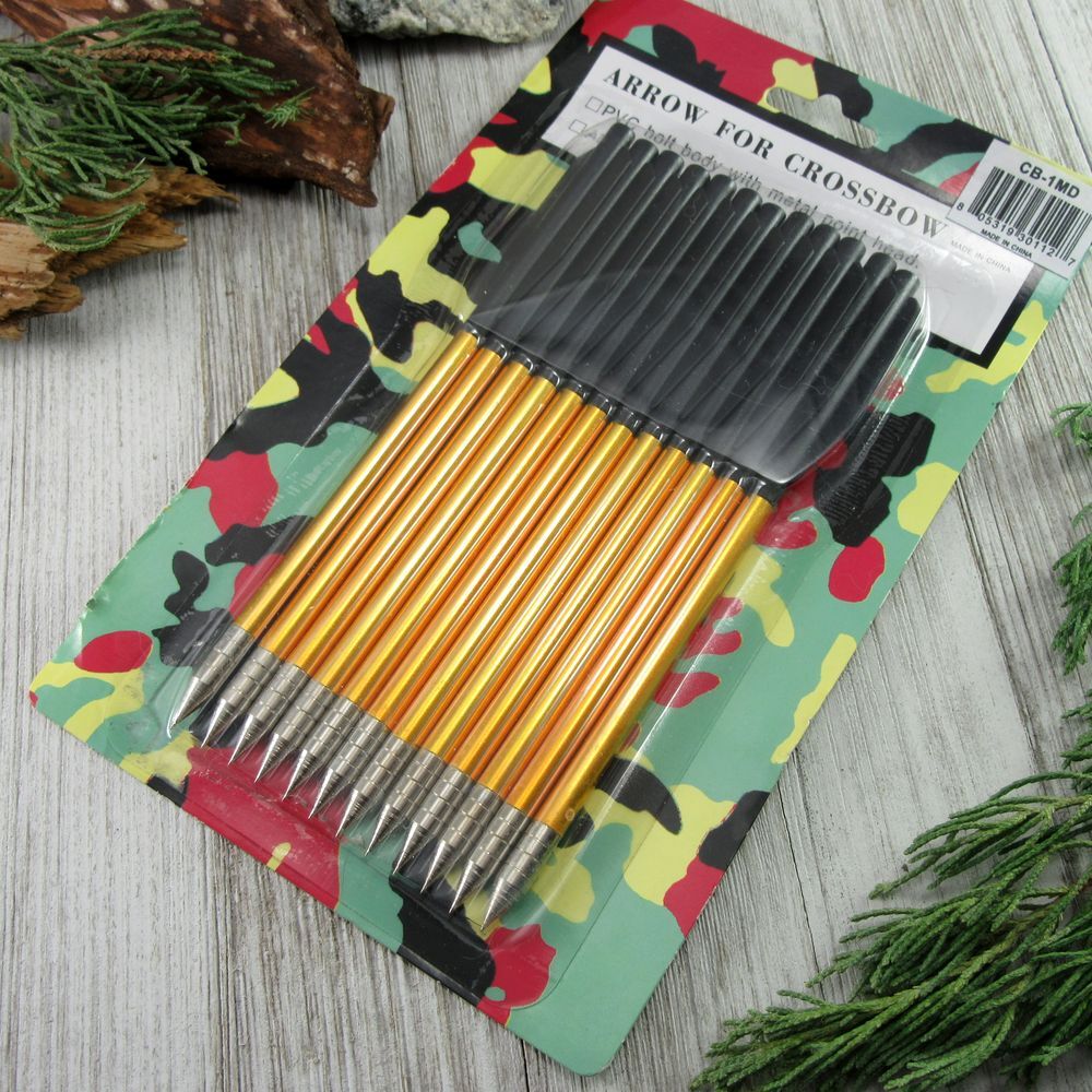 CROSSBOW BOLTS | 12 Pack Aluminum Arrows for 50, 70, and 80 lb. Pistol Models