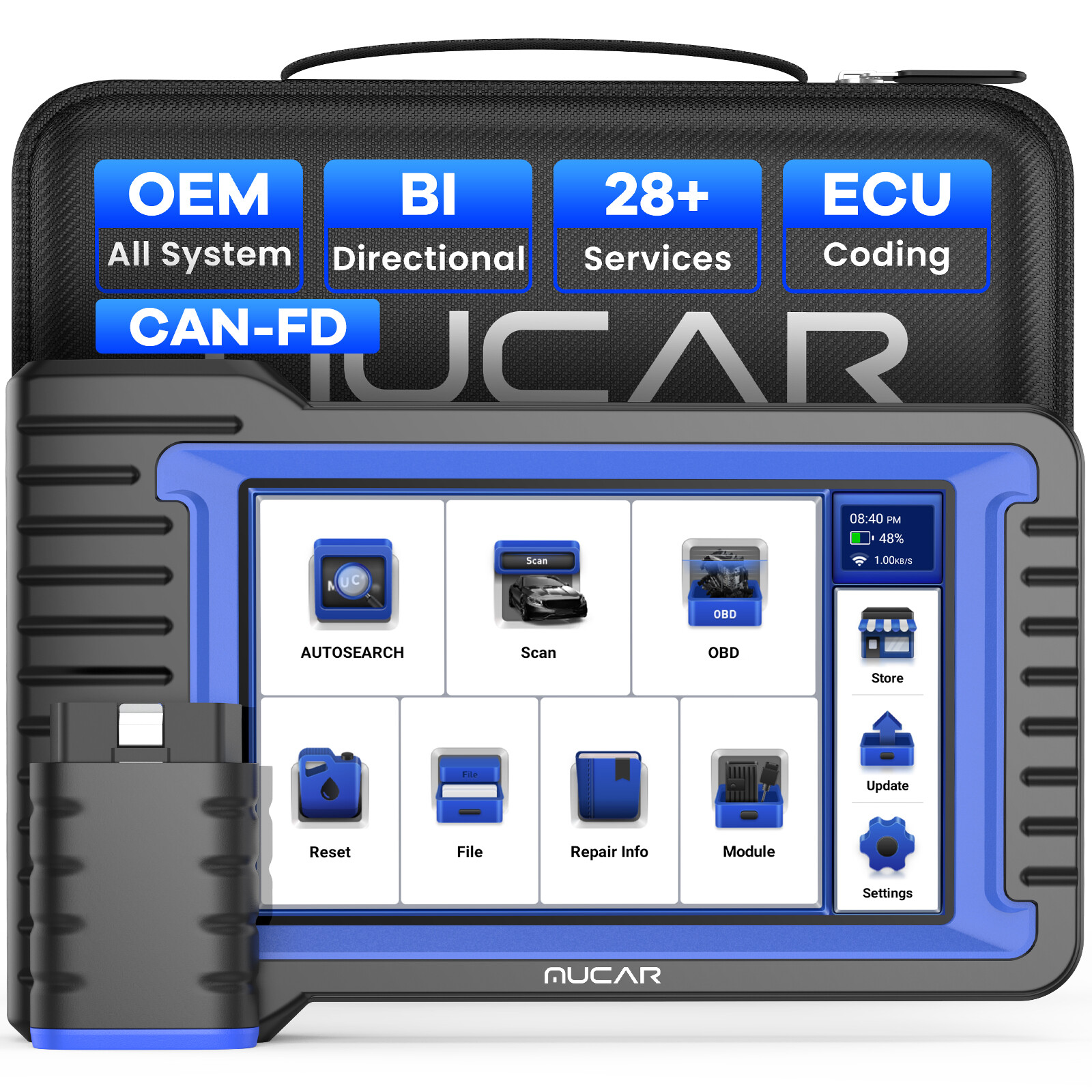 MUCAR VO7 S OBD2 Scanner Car Diagnostic Tool All System CANFD Coding Reader USA