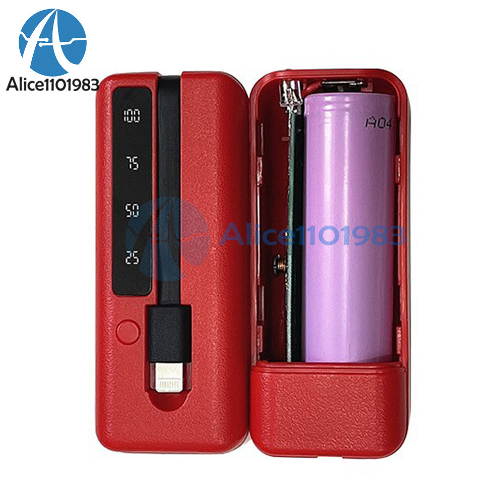 Micro/Type-C USB Power Bank Case Battery Charger DIY For 18650/18700/20700/21700