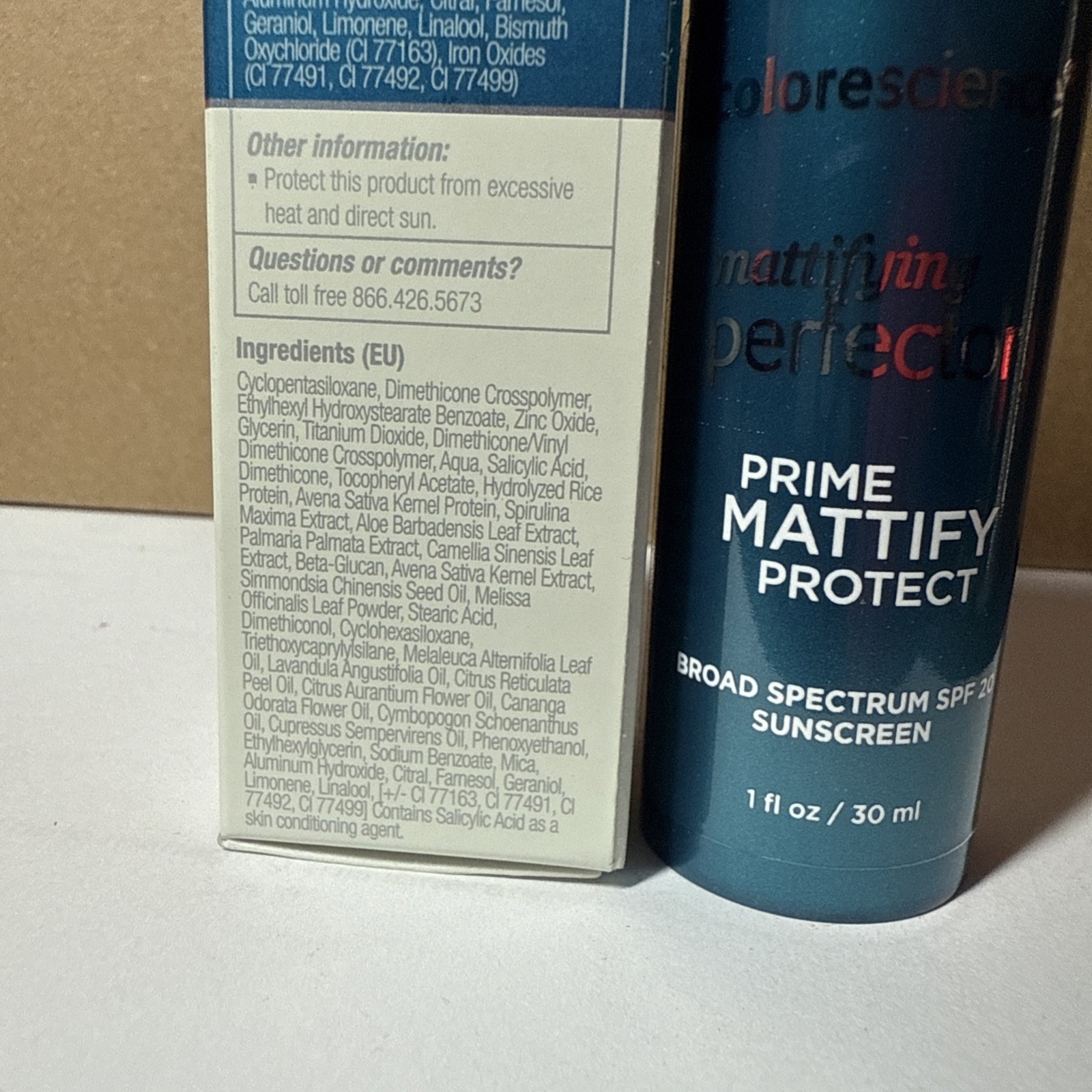 Colorescience Mattifying Perfector Face Primer, SPF20, 1 FL OZ NIB