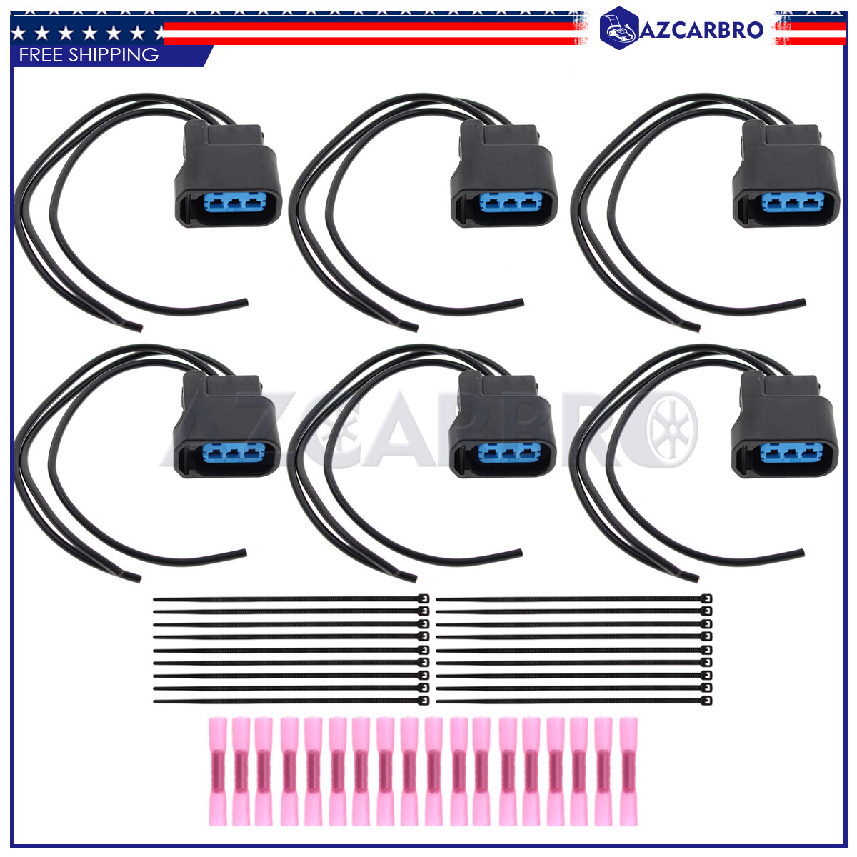 6pcs Ignition Coil Connector Plug Clip for Honda Accord 2007-2017 CR-V 2002-2017