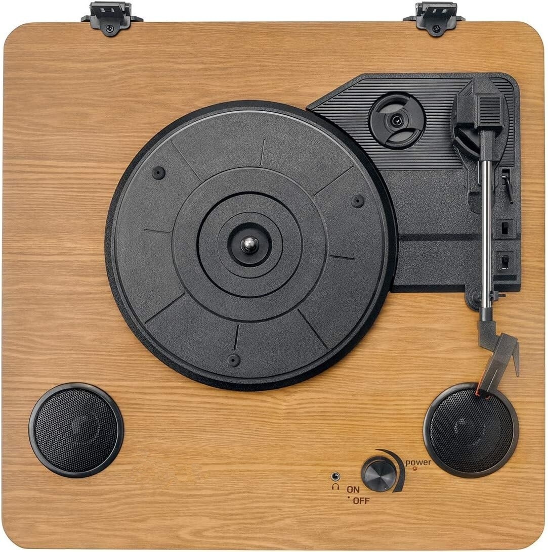 Tocadiscos Bluetooth De 3 Velocidades Con Altavoz, Reproductor De LP Portátil
