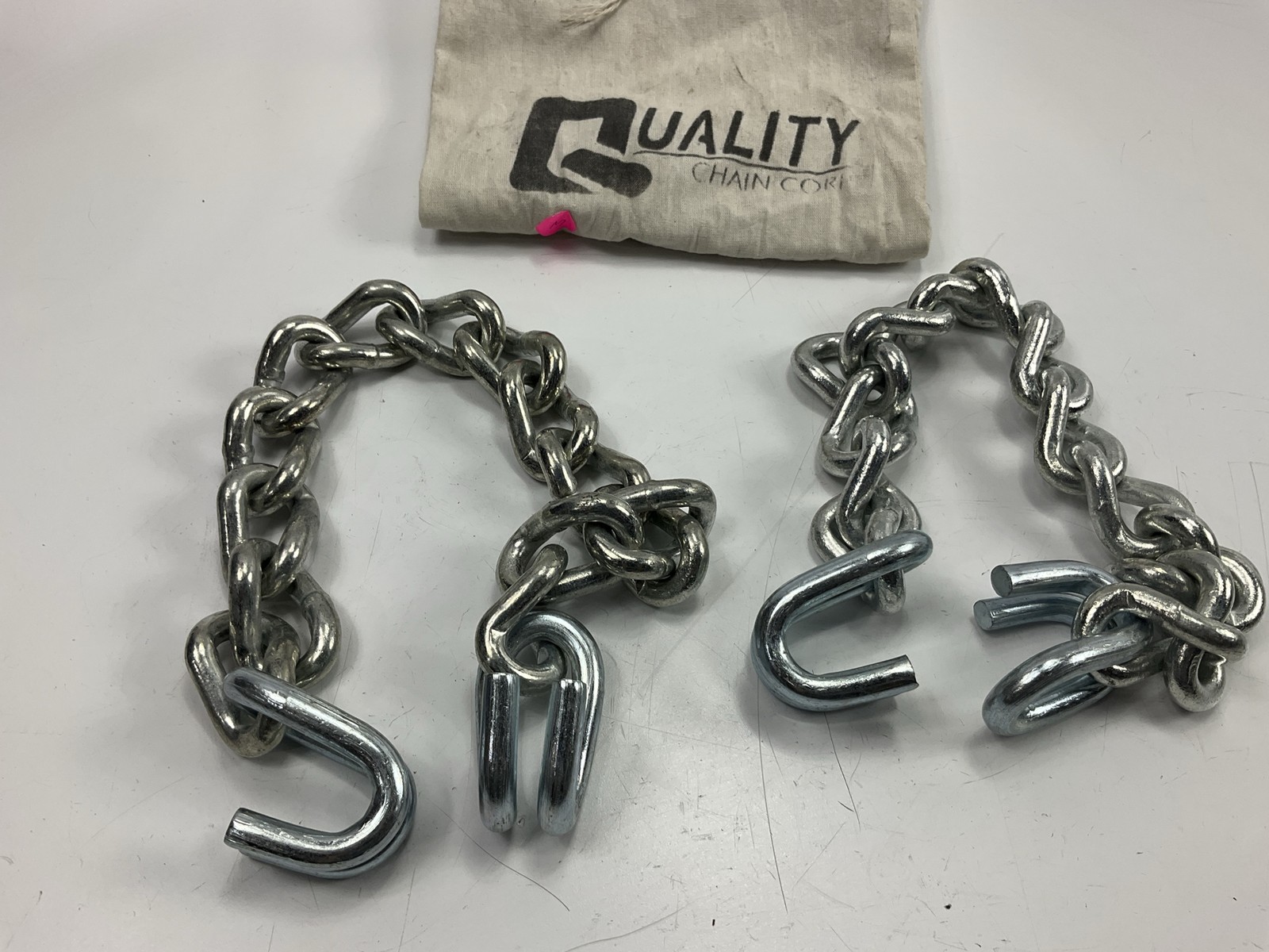 QUALITY 6445 3/8" Replacement Cross Chain PAIR - (2) 10MM Cross Chain Hooks