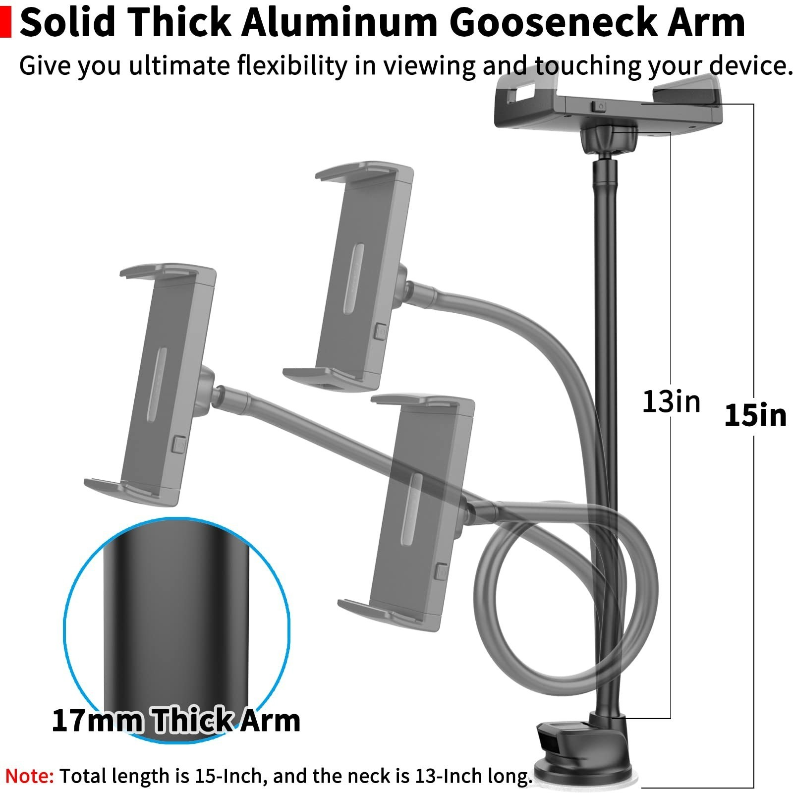 APPS2Car Tablet Car Mount Holder for iPad | Strong Suction Cup