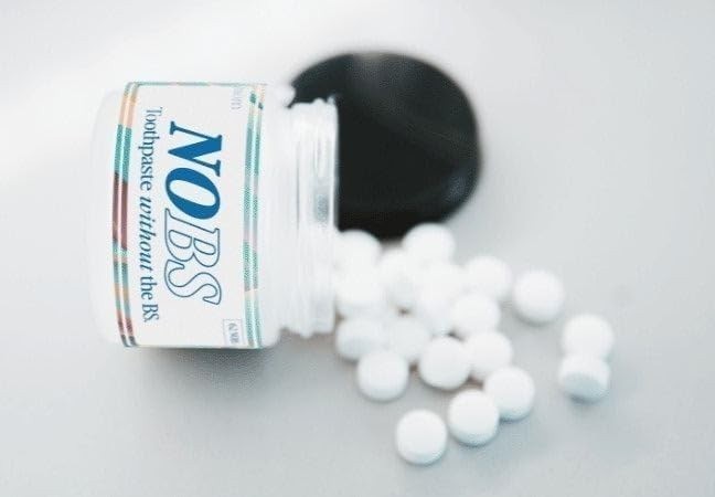 Nano Hydroxyapatite Biteable Whitening Toothpaste Tablets Fluoride Free Plastic'