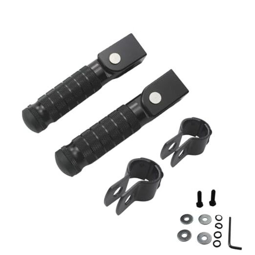 Universal CNC M8 Motorcycle Foot Pegs 90 Degree Foldable Foot pegs Black