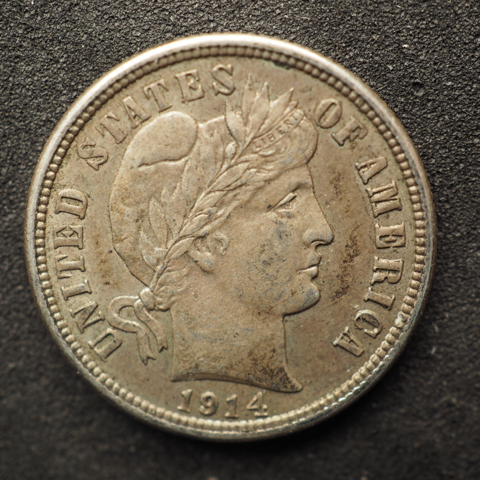 1914 **P** BARBER SILVER DIME ** REALLY NICE   ** FREE SHIPPING! C0625