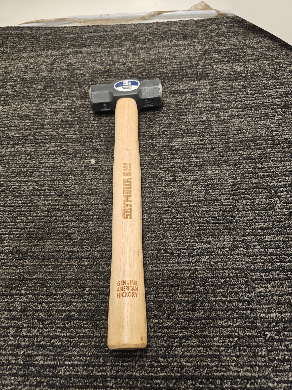 Seymour 41854 S400 Jobsite 3 lb Engineer Hammer 15" Hickory Handle Durable