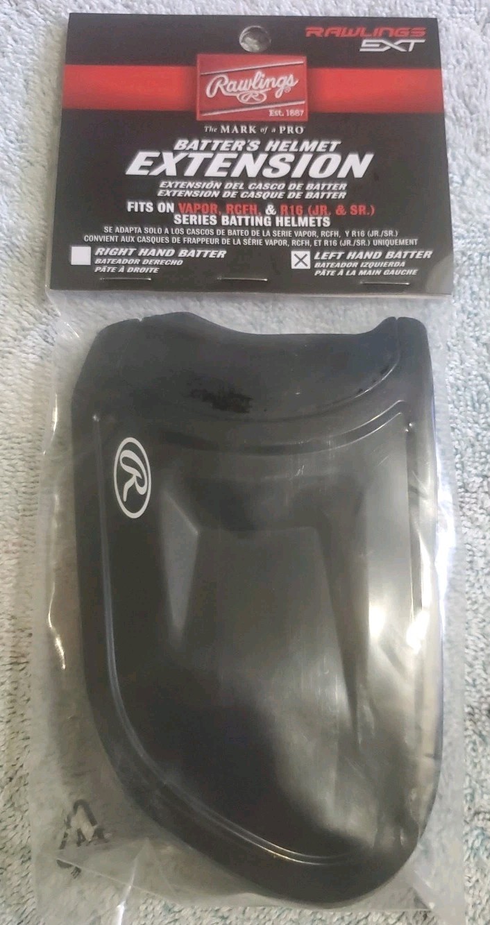 Rawlings EXT Batter's Helmet Extension Left Hand Batter Vapor RCFH R16 Jr/Sr New