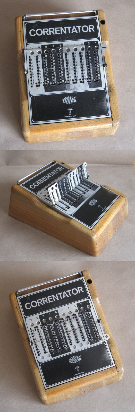 ANTIQUE SWISS MECHANICAL CALCULATOR CORRENTATOR UNICAL