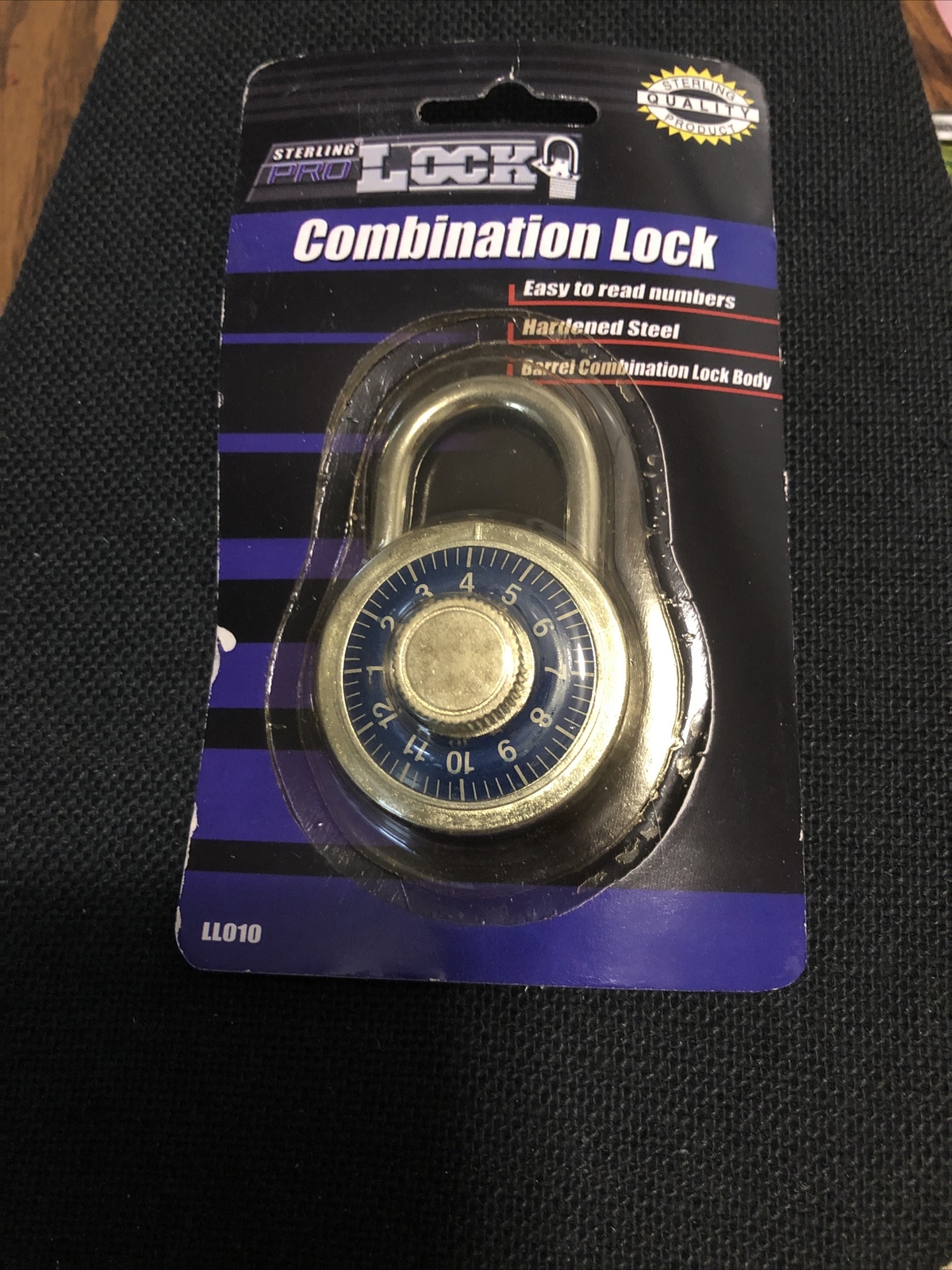 Sterling lock an American co. NOS combination lock easy to read hardened steel