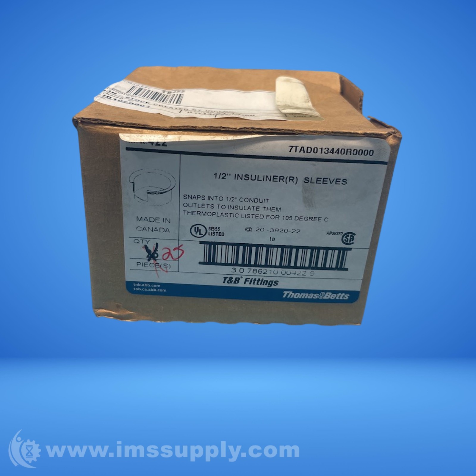 Thomas & Betts 422 Insulating Sleeve FNOB