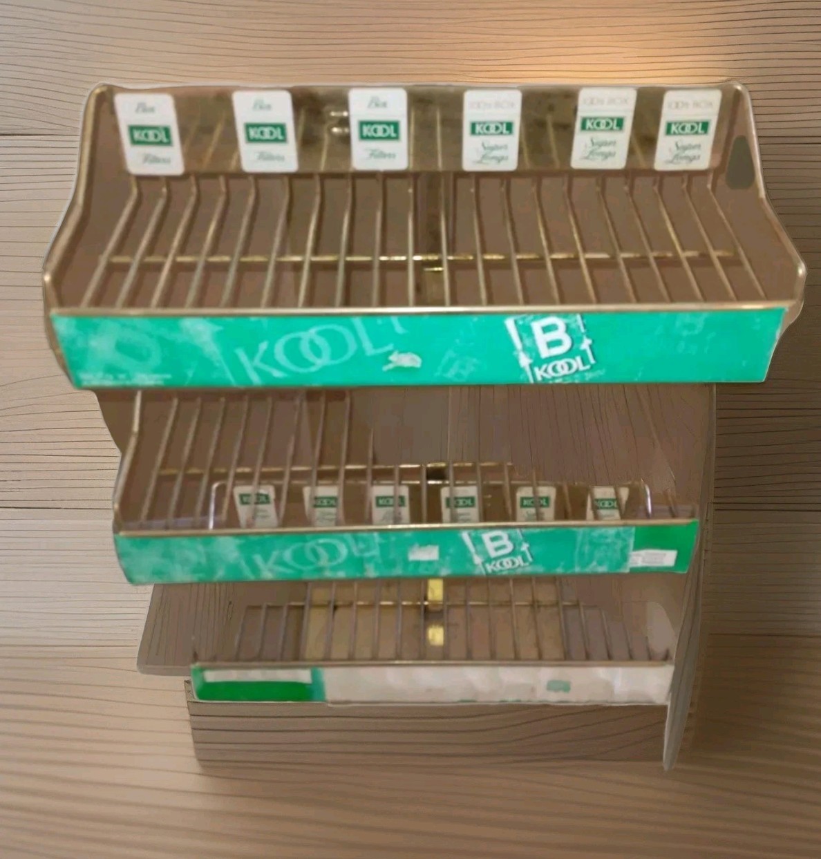 Vtg B KOOL Cigarette Metal Display Advertising  Sign Wire Rack 31,5"X13.5" X 5"