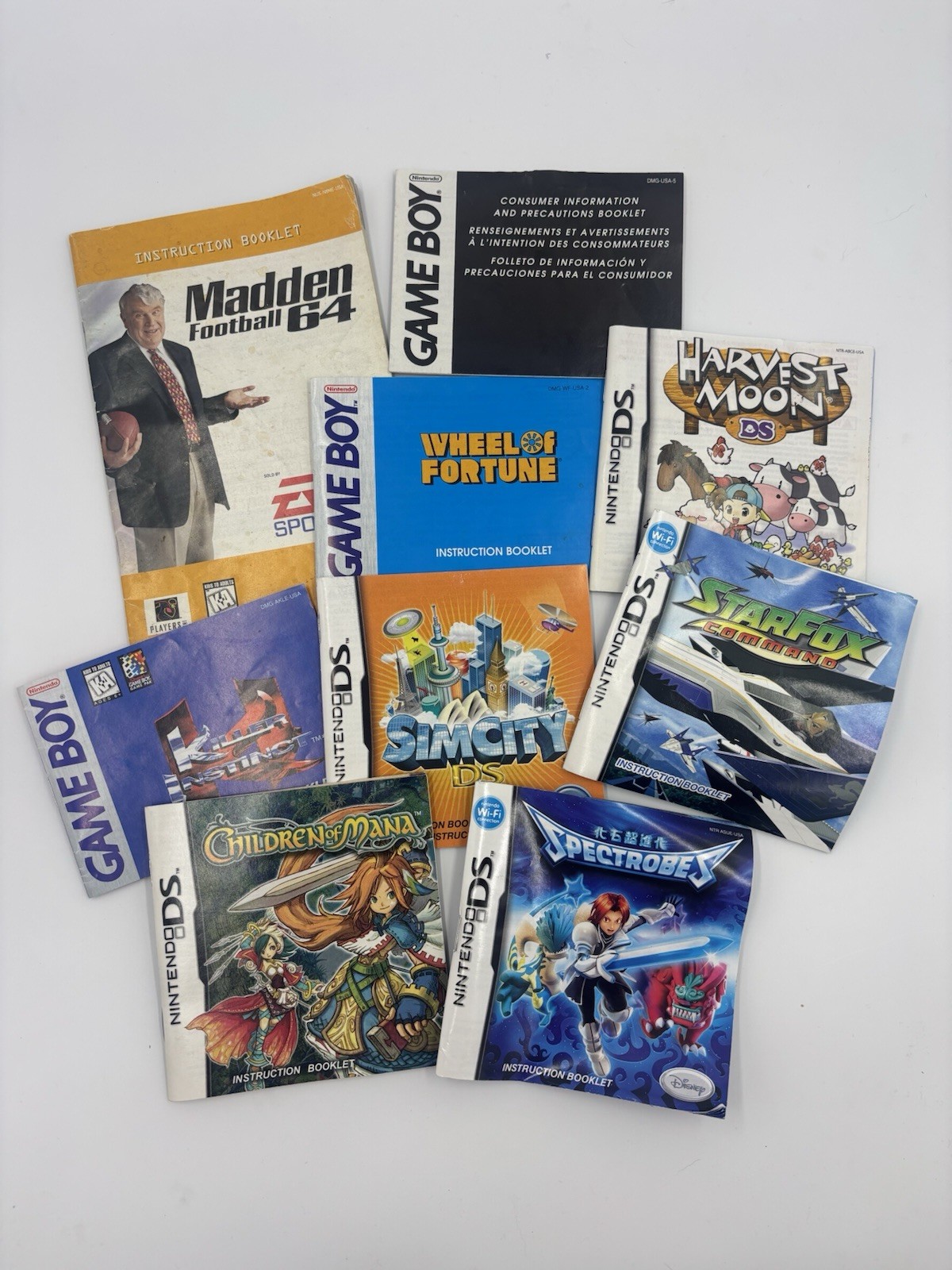 Nintendo Game Manual LOT Of 9