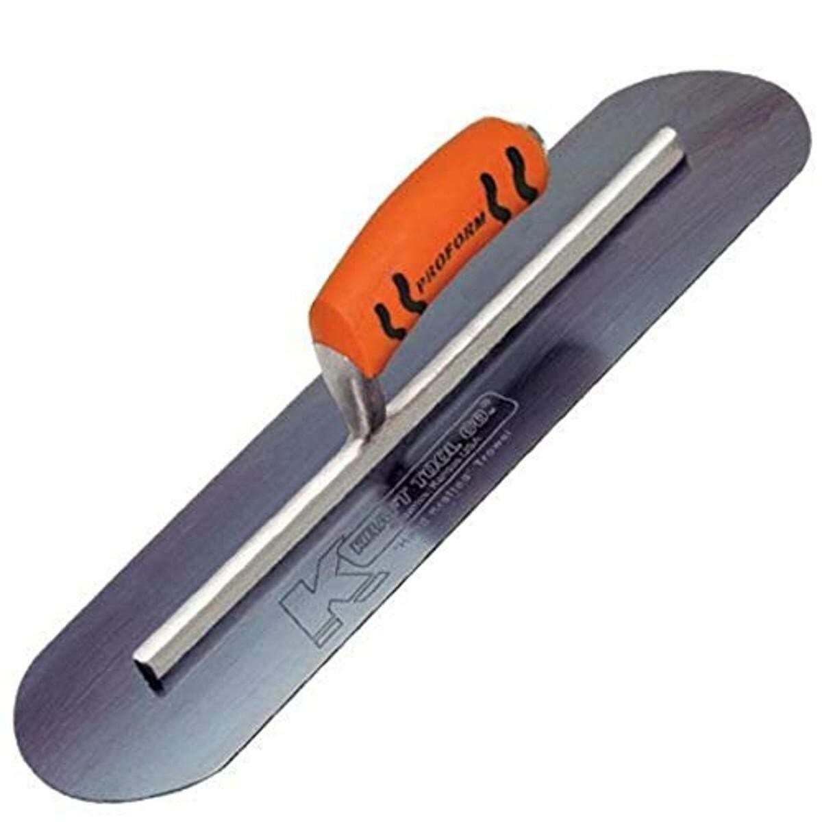 Kraft Tool CF740BPF Blue Steel Pool Trowel with ProForm Handle L-Shank, 20 x 5-I