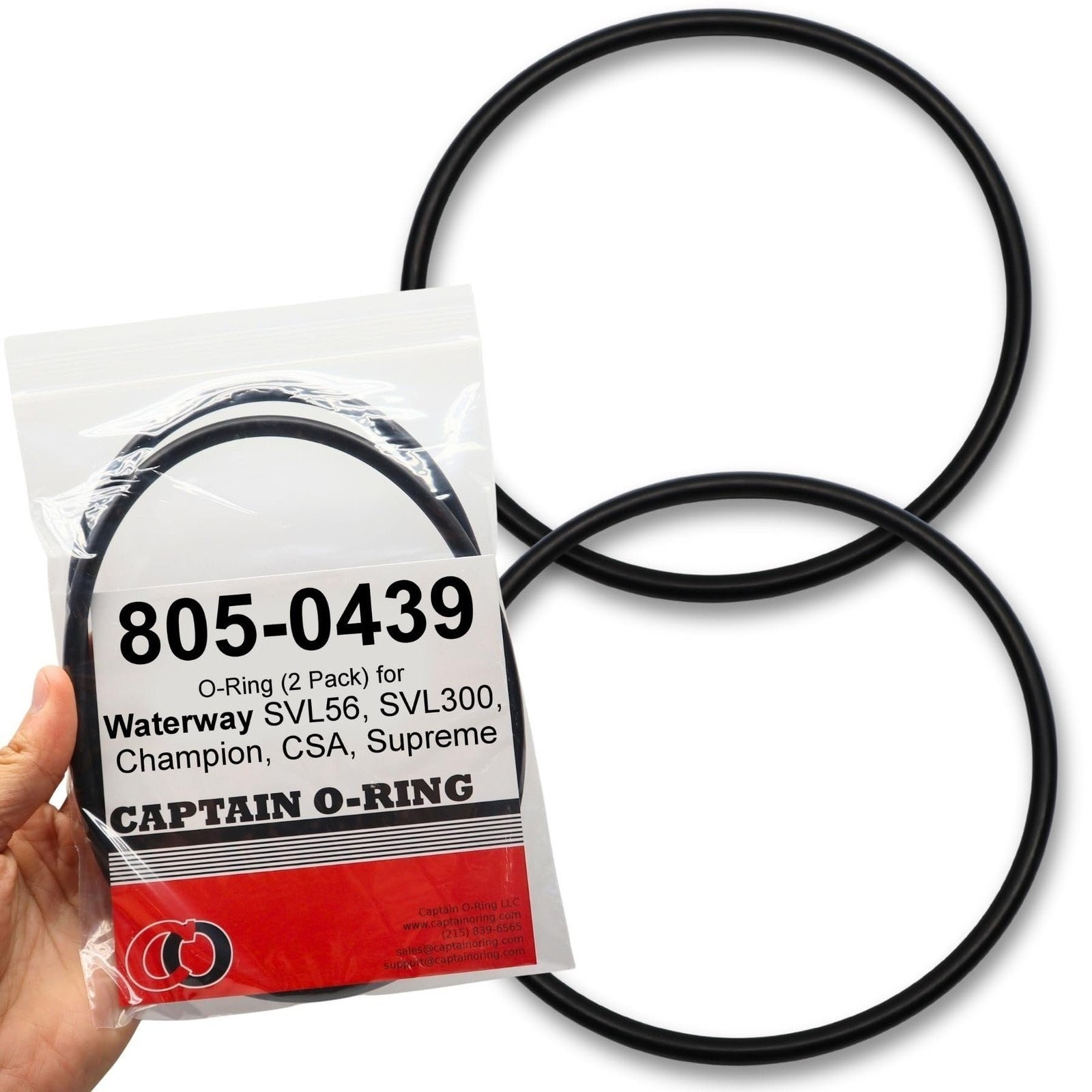 805-0439 O-Rings for Waterway SVL56 SVL300 Champion CSA Supreme Pool Pumps (2pk)