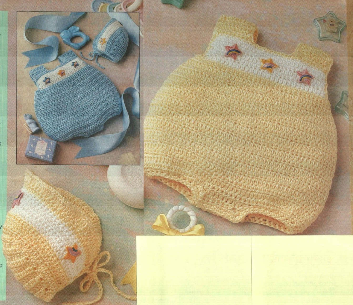 BABY BUBBLES ROMPER & HAT 4 SIZES DIGEST SIZE CROCHET PATTERN INSTRUCTIONS