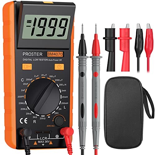 LCR Meter - Capacitance Resistance Inductance Digital LCR Multimeter Yellow