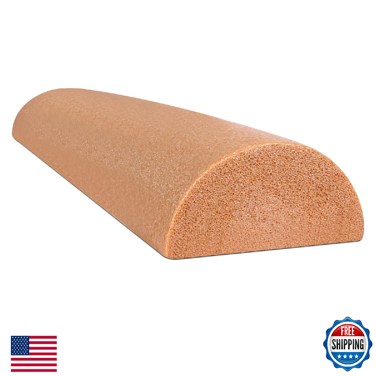CanDo Beige PE Foam Roller Muscle Restoration Massage Therapy Sport Recovery