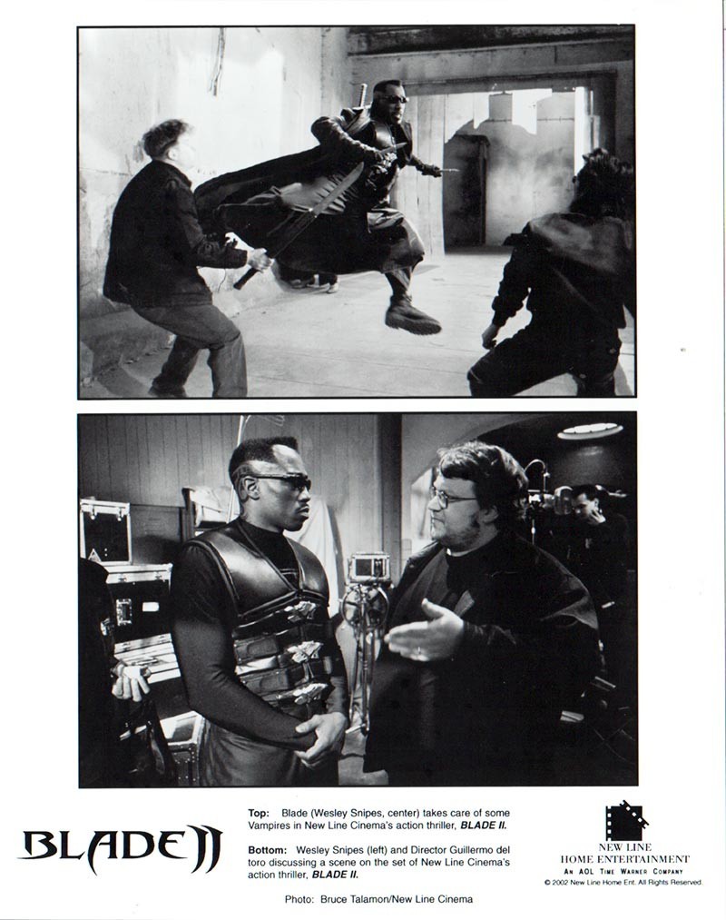 BLADE II VINTAGE PHOTO WESLEY SNIPES GUILLERMO DEL TORO  FREE USA SHIPPING