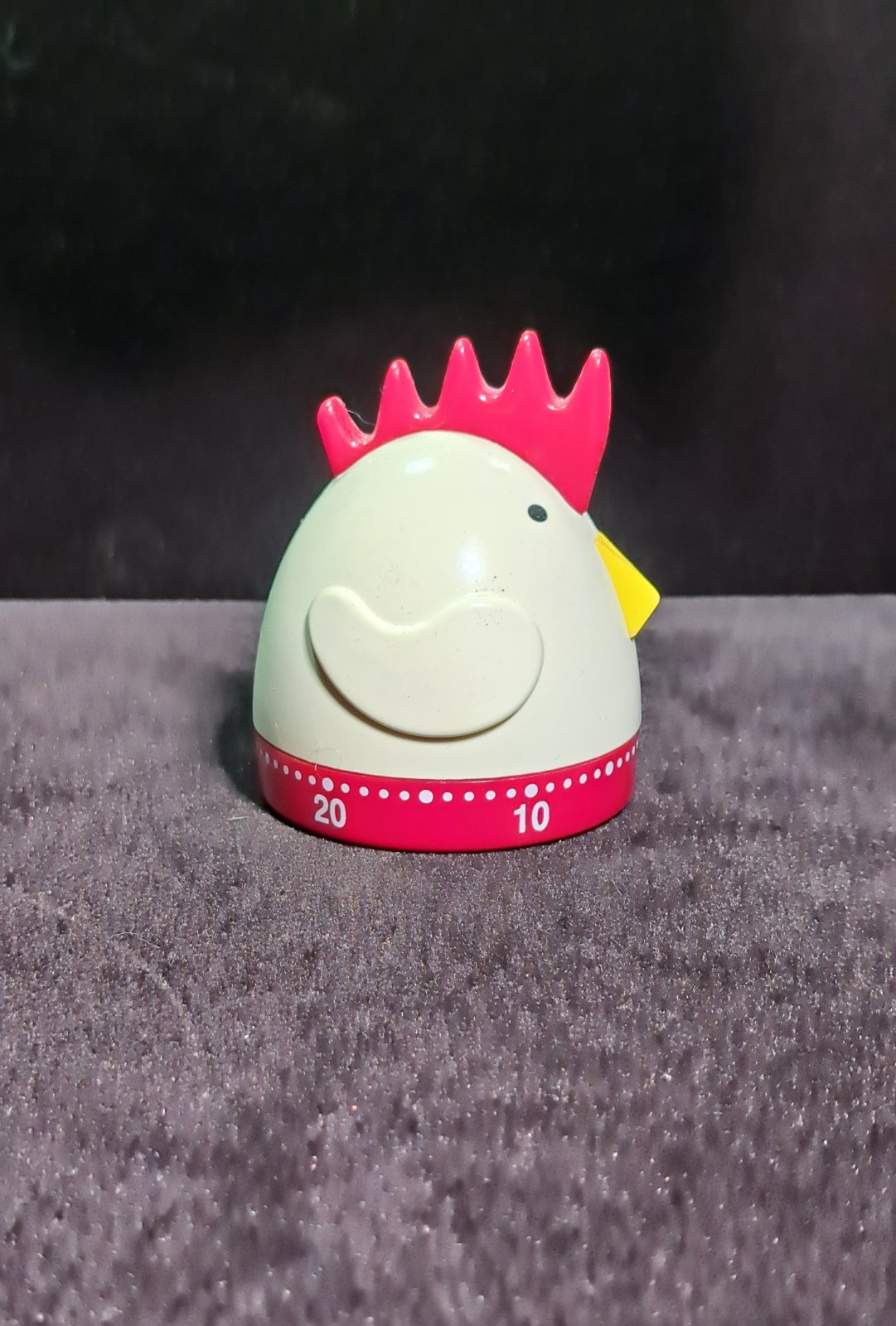 1Pc Cartoon Rooster Timer Home Mechanical Timer Kitchen Time Reminder (White)