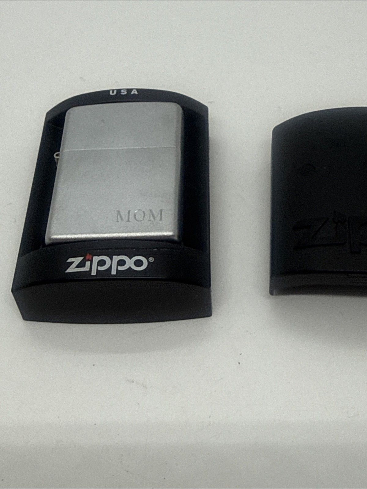 Zippo Lighter: MOM- Satin Chrome BRAND NEW