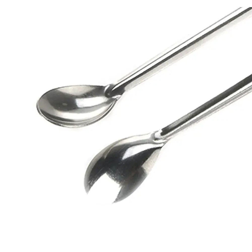 Stainless Steel Reagent Sampling Spoon 2Pcs 20cm Length Double End Lab Tool