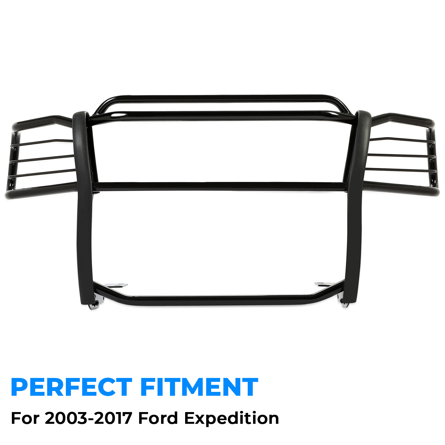 Fits 2003-2017 Ford Expedition Grill Guard Brush Front Bumper Bar Black Push