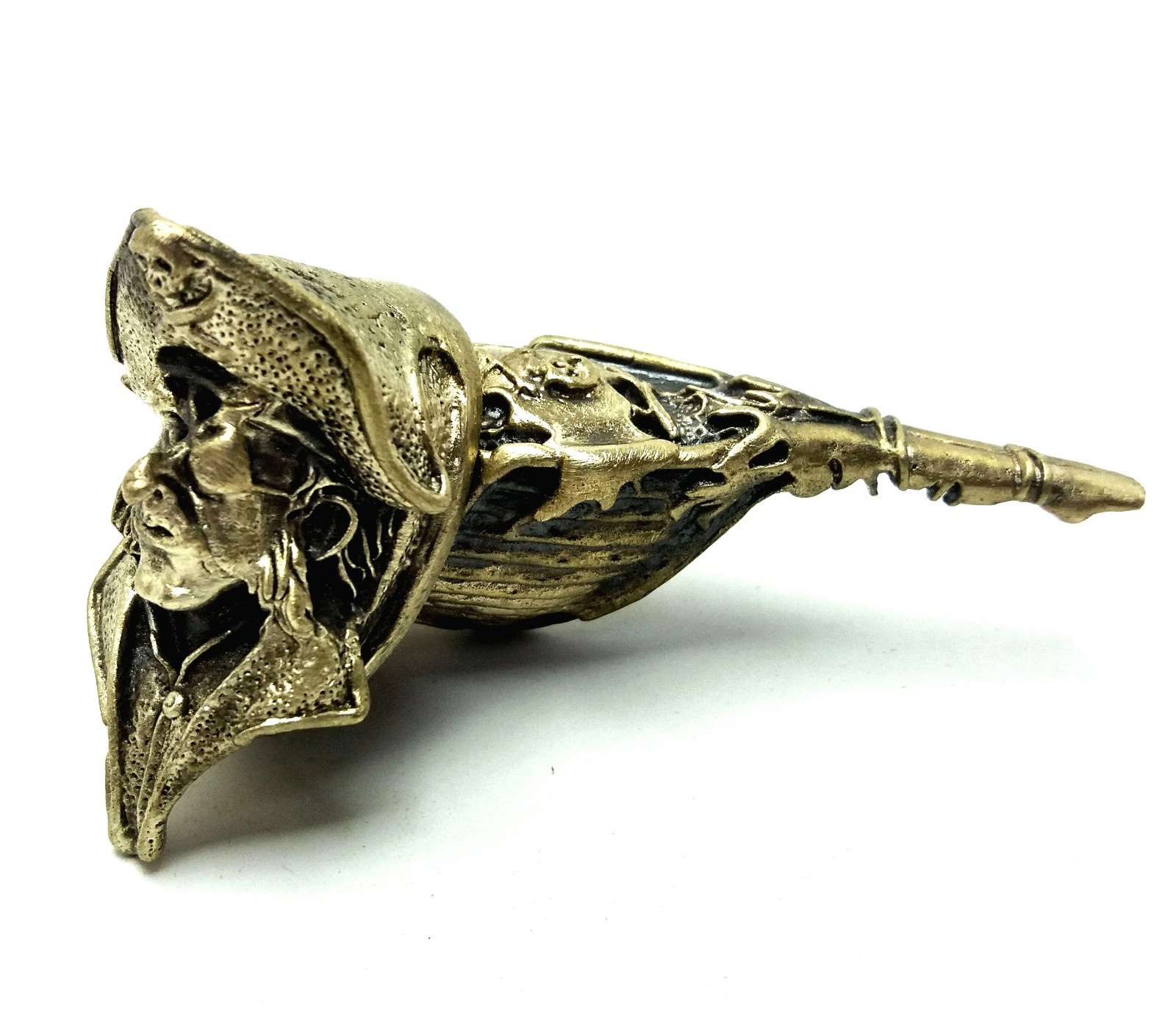 SET PIRATE SOLID BRONZE FINGER GUARD BOLSTER & POMMEL CUSTOM KNIFE MAKING