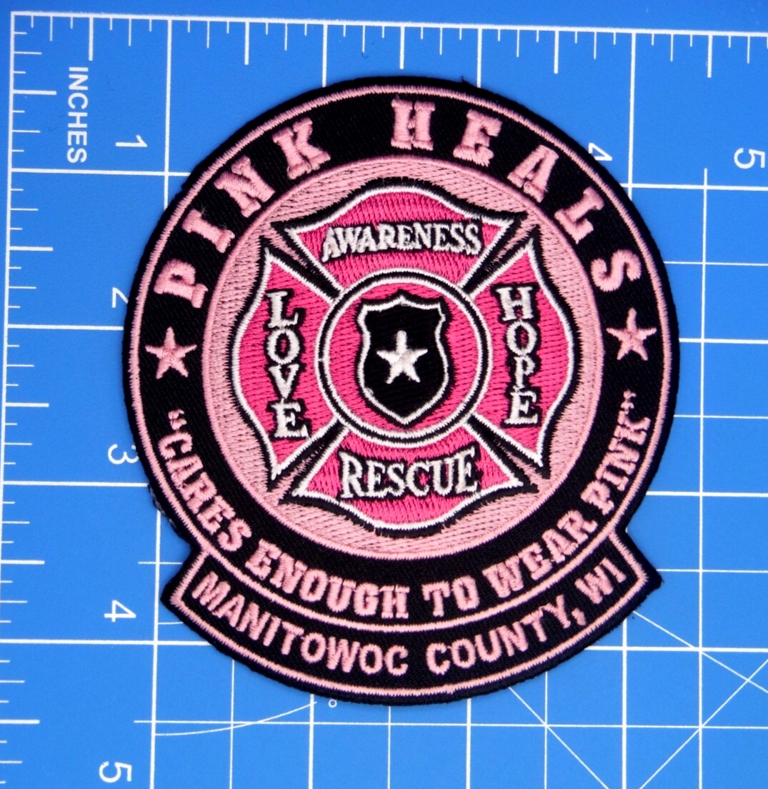 Manitowoc County Wisconsin Fire Pink BCA patch