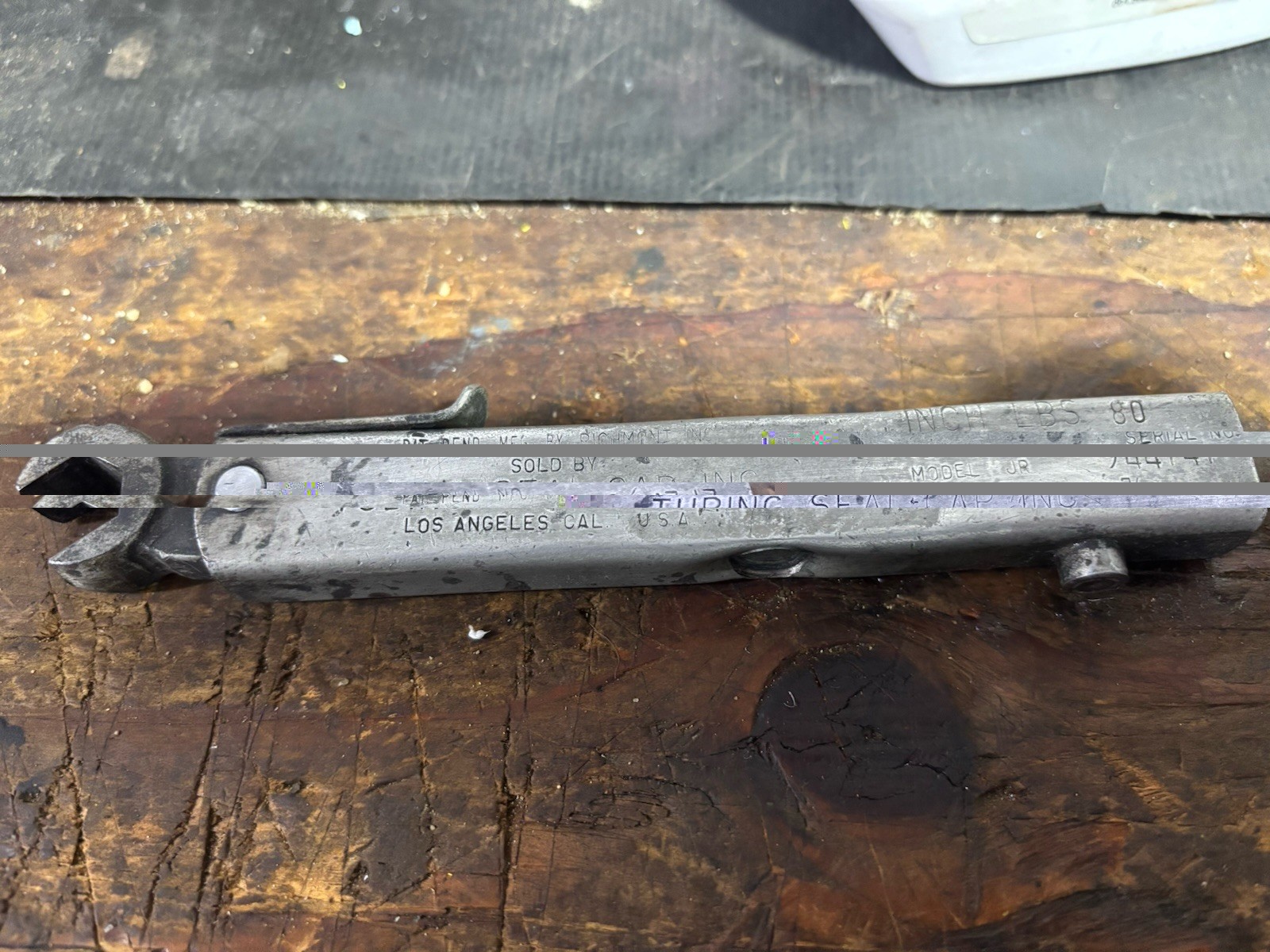 Torque Wrench Open End 7/16  80lbs Model JR Tubing Seal Co. Special USA 6 “ Long