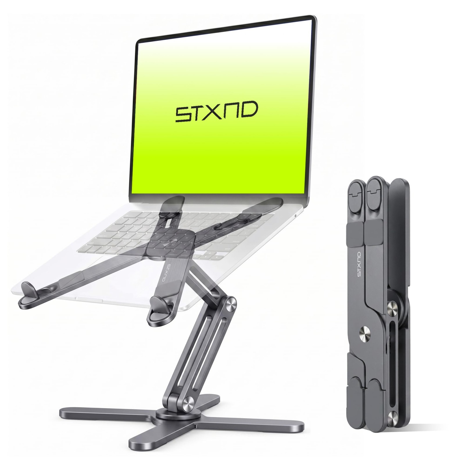 STXND ModelX 2.0 Laptop Stand, Laptop Stand for Desk Adjustable Height, 360