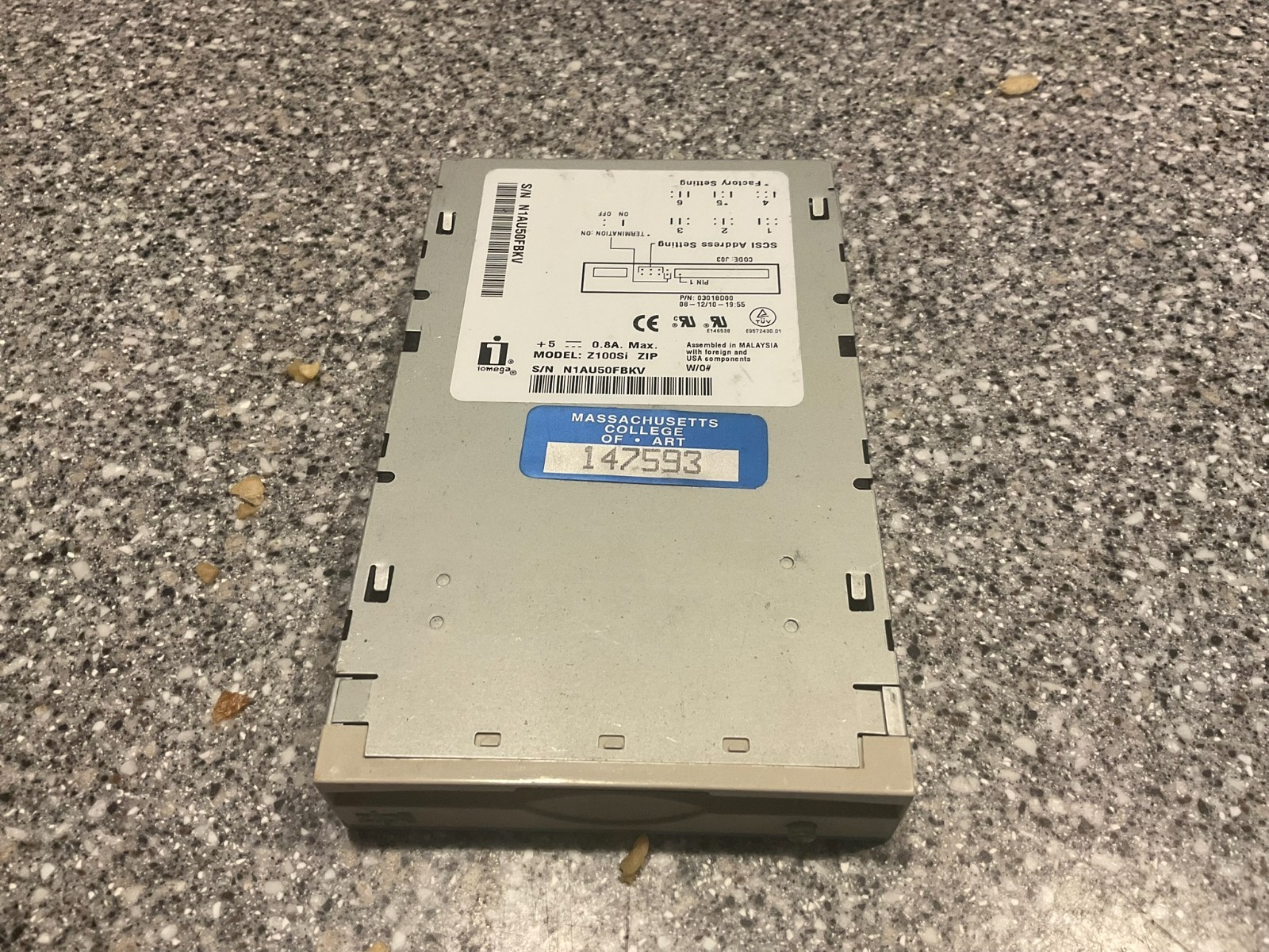 Zip 100 Internal Cream Faced SCSI Drive Z100SI