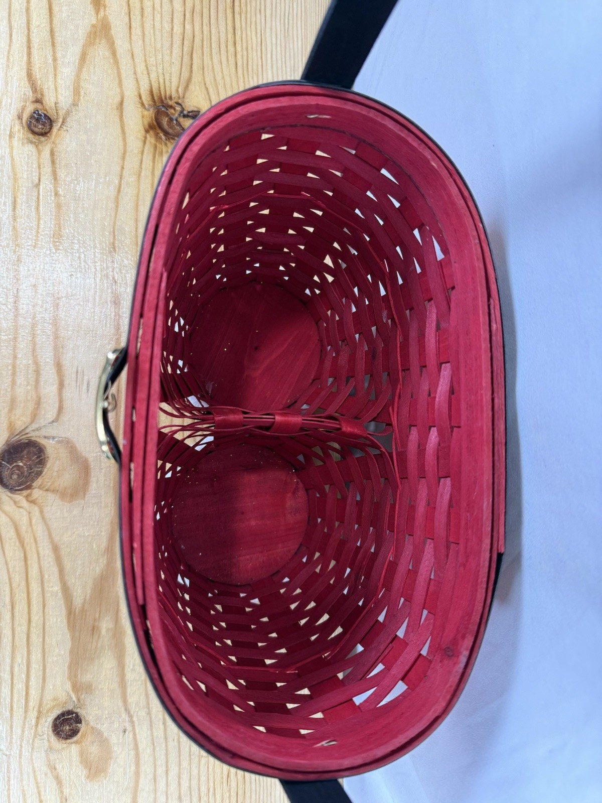 Vintage Santa Basket Wine Holder w/ Handle
