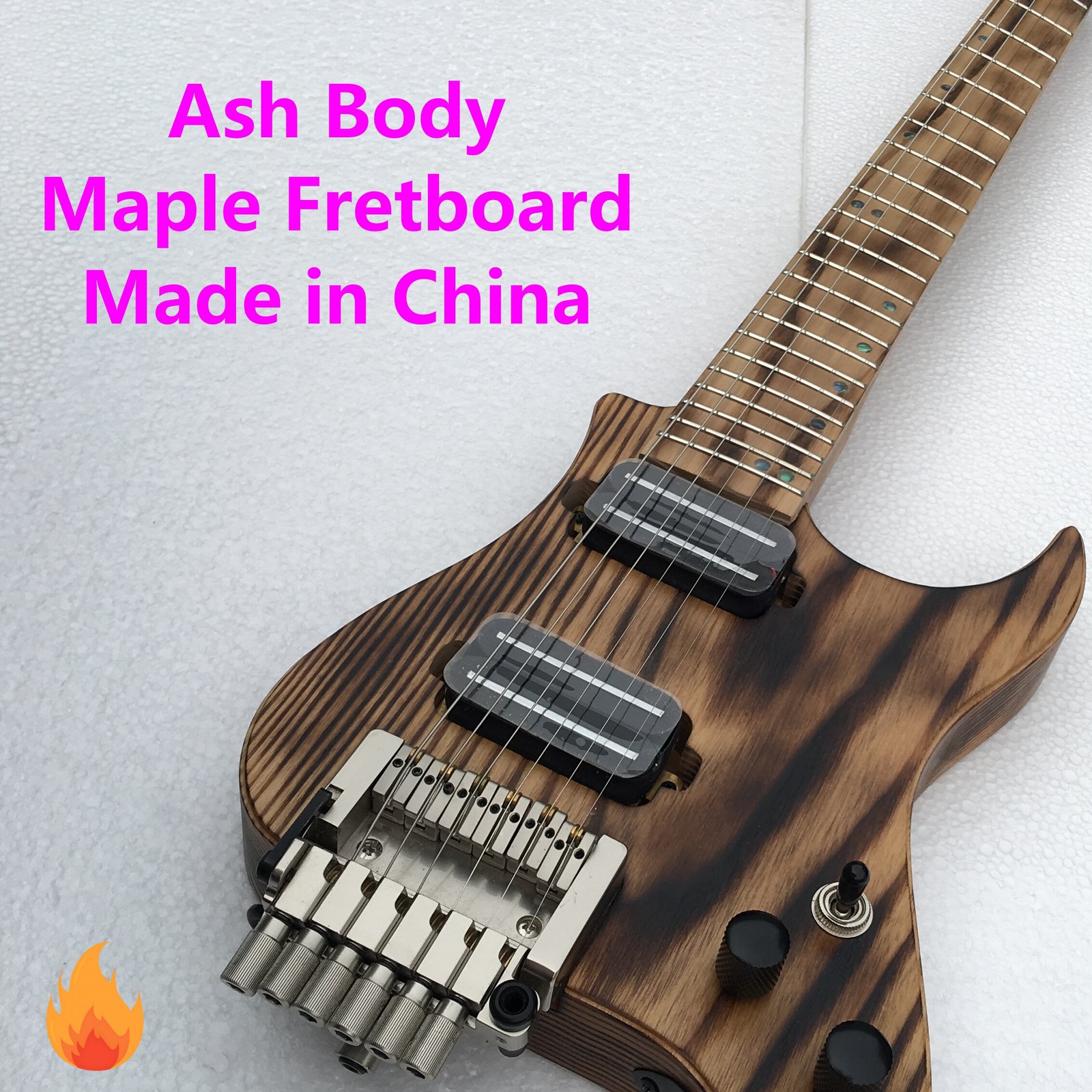 Special Sale Electric Guitar, HH Pickups,Tremolo Bridge, Ash Body, Chrome Parts