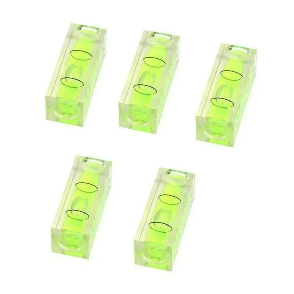 5Pcs Mini Spirit Square Bubble Level Protractor Precision Level Cylinder Leve