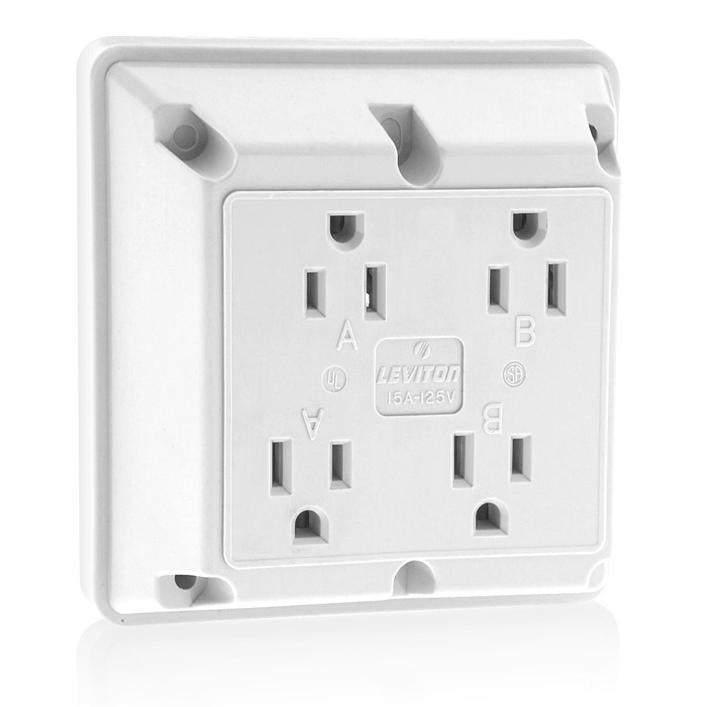 15 Amp, 125 Volt, Industrial Series Extra Heavy Duty Grade, 4-In-1 Receptacle...