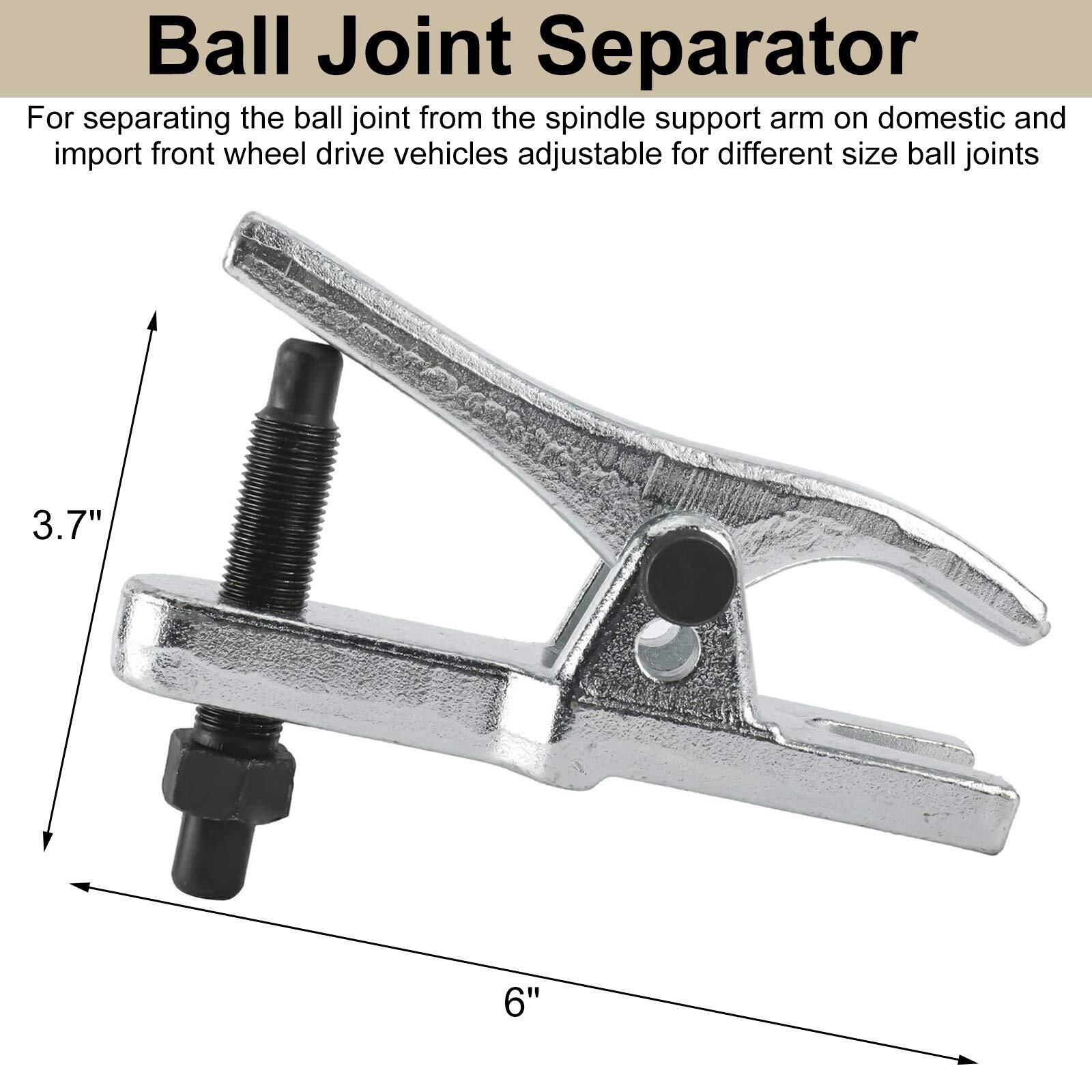 6PC Front End Service Tool Kit Ball Joint Tie Rod Set Pitman Arm Puller Remover