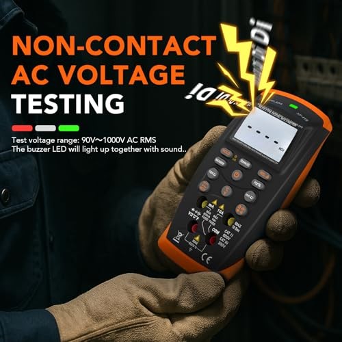 Multimeter Tester TRMS 6000 Counts, Voltage Meter with NCV, Backlight, 42B-O