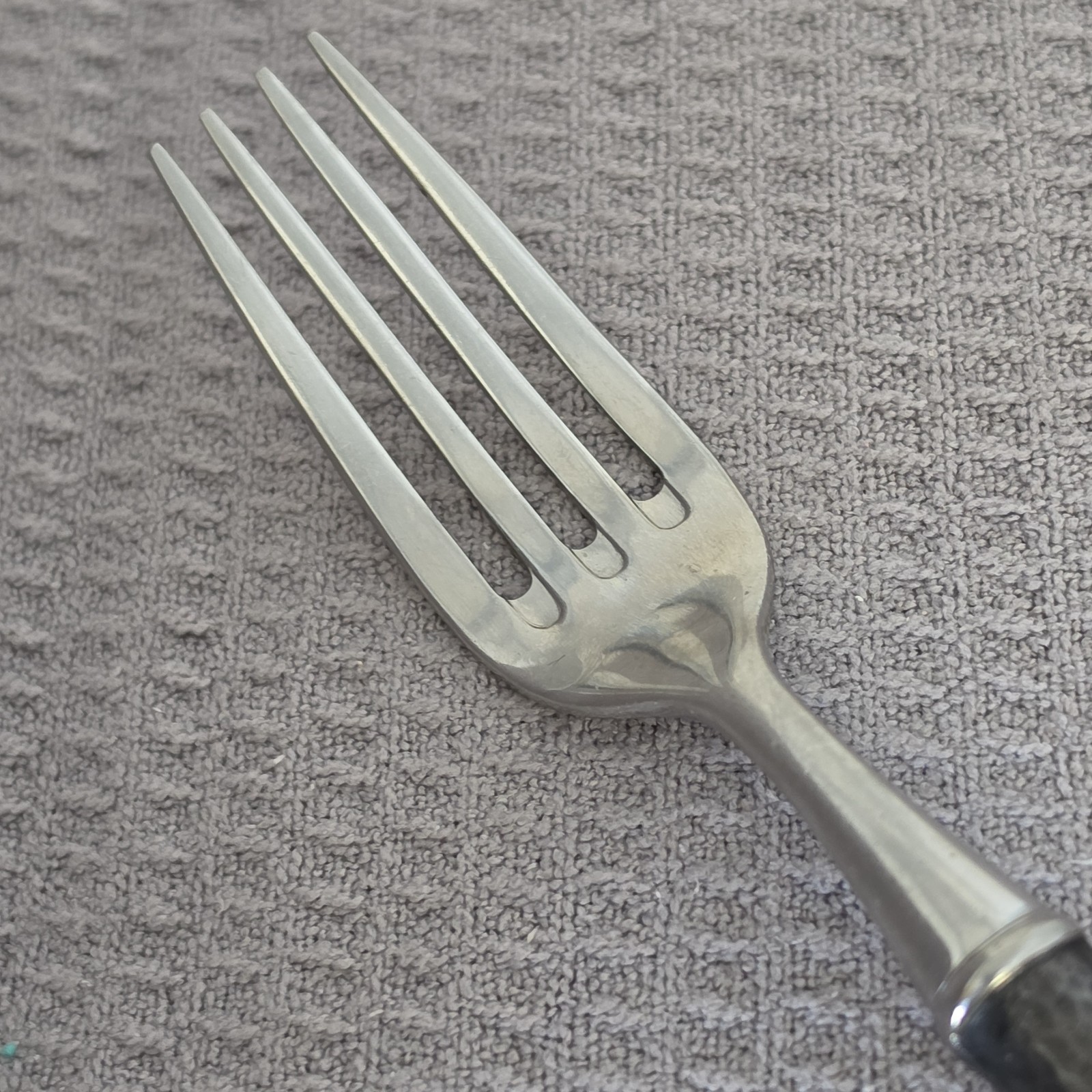 WILLIAMS SONOMA CUPOLA Dinner Fork TWO-TONE Hammered Stainless Flatware