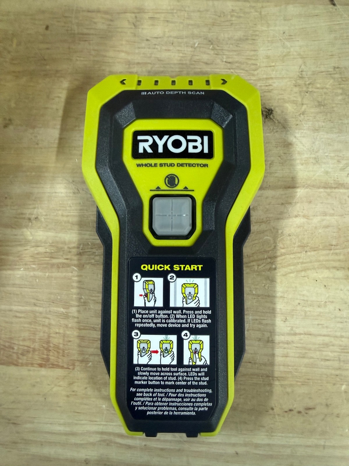 RYOBI ESF5002 Whole Stud Finder Auto Depth Scan Tech Hand-Held Multiple LED's