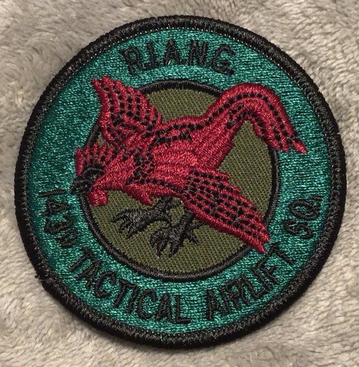 US Air Force 143rd Tactical Airlift Squadron Subdued Badge Insignia Patch