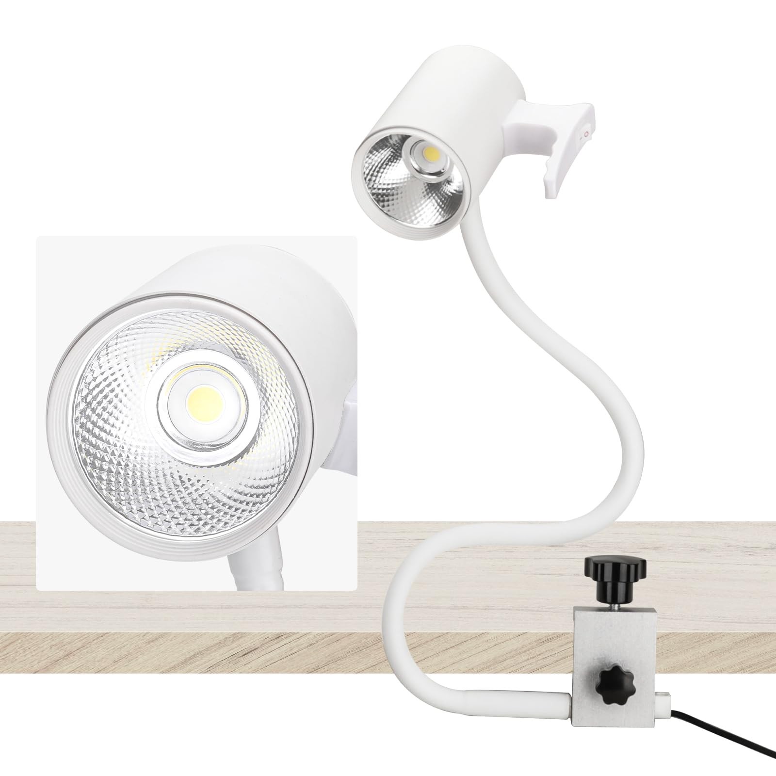 Medical Exam Lamp - 12W LED Surgical Shadowless Lamp Clamp Table Type, Adjust...