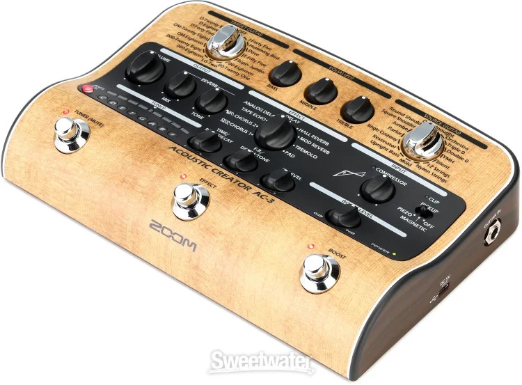 Zoom AC-3 Acoustic Creator Enhanced Direct Box and Multi-effects Pedal